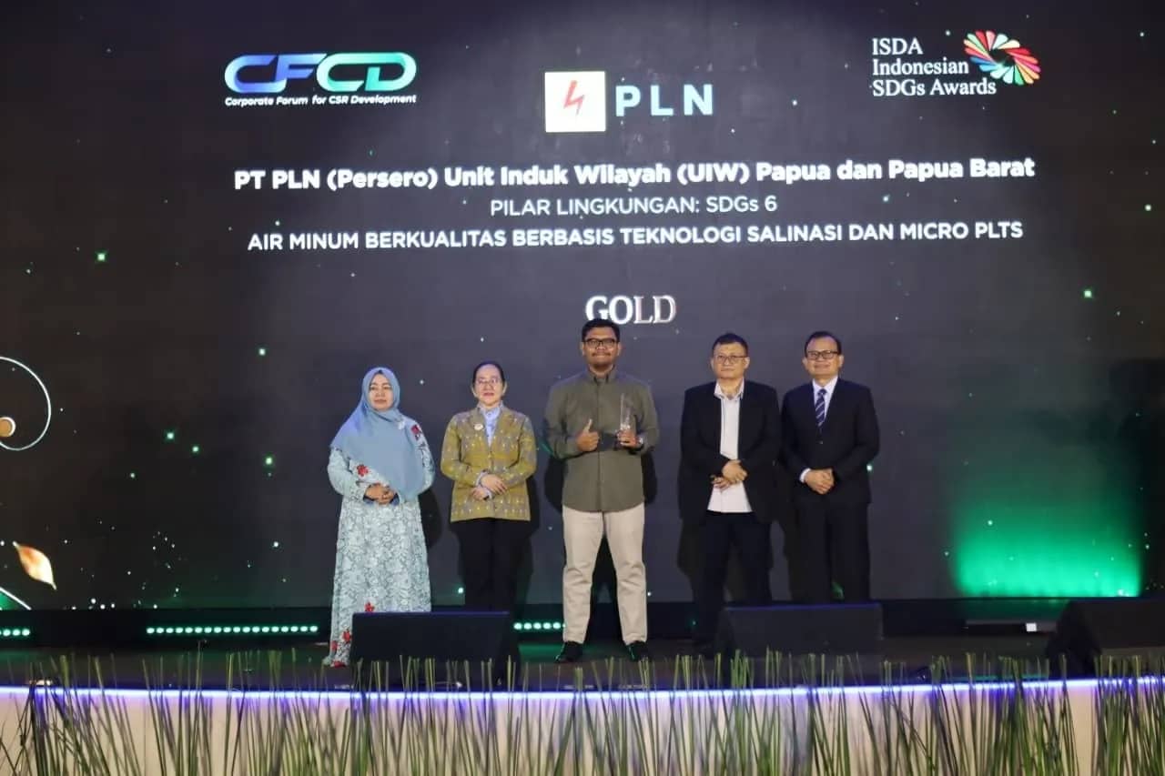Ilustrasi berita Papua: Atasi Krisis Air di Asmat dengan Teknologi Desalinasi, PLN UIW Papua dan Papua Barat Raih Predikat Gold di ISDA Awards 2026