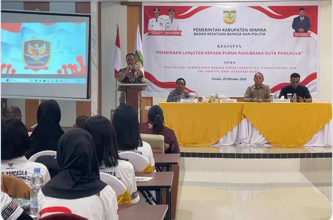 Ilustrasi berita Mimika: 100 Purna Paskibraka dan Duta Pancasila Mimika Dibekali Pemahaman Bahaya NAPZA