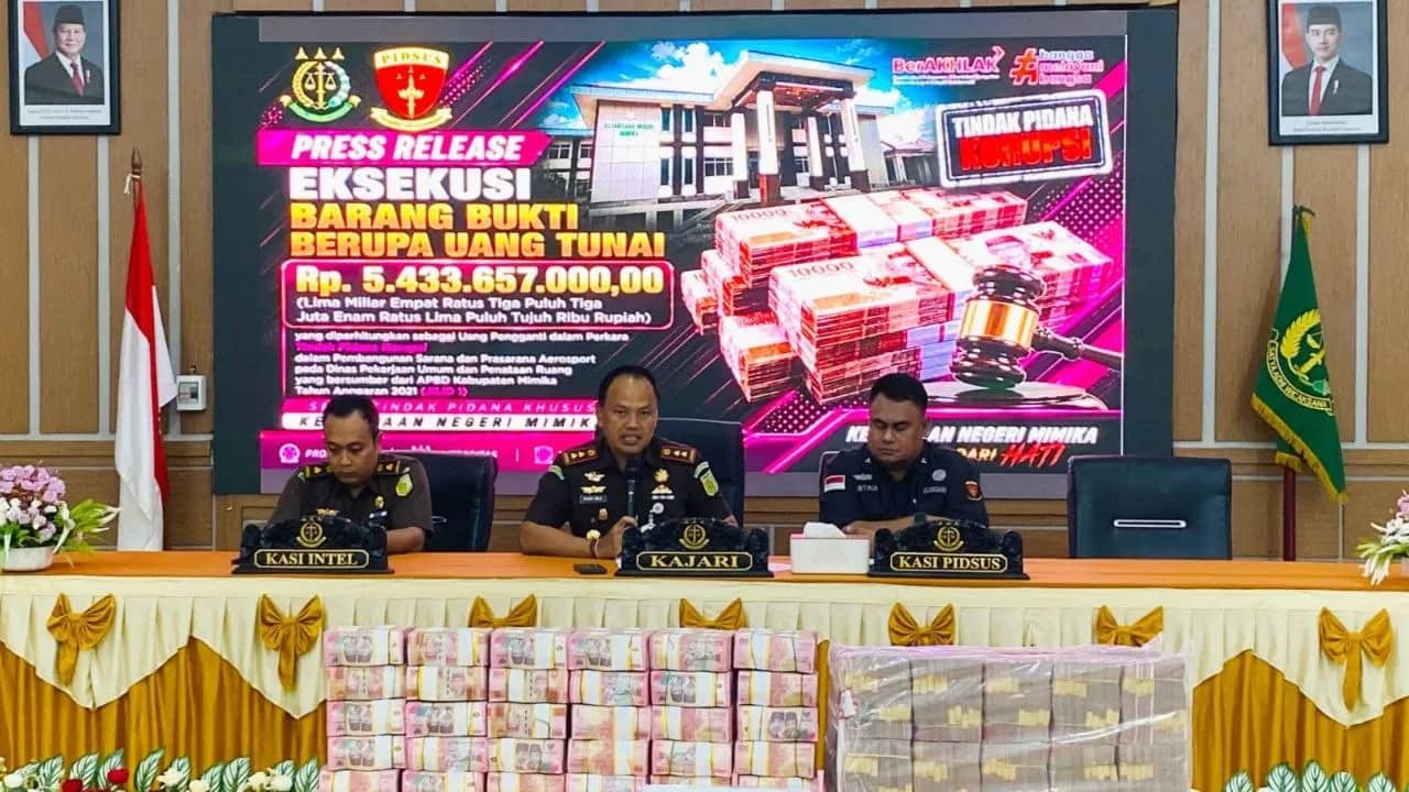 Ilustrasi berita Mimika: Kejari Mimika Eksekusi Rp5,43 Miliar Uang Korupsi Proyek Aerosport, Disetor ke Kas Negara