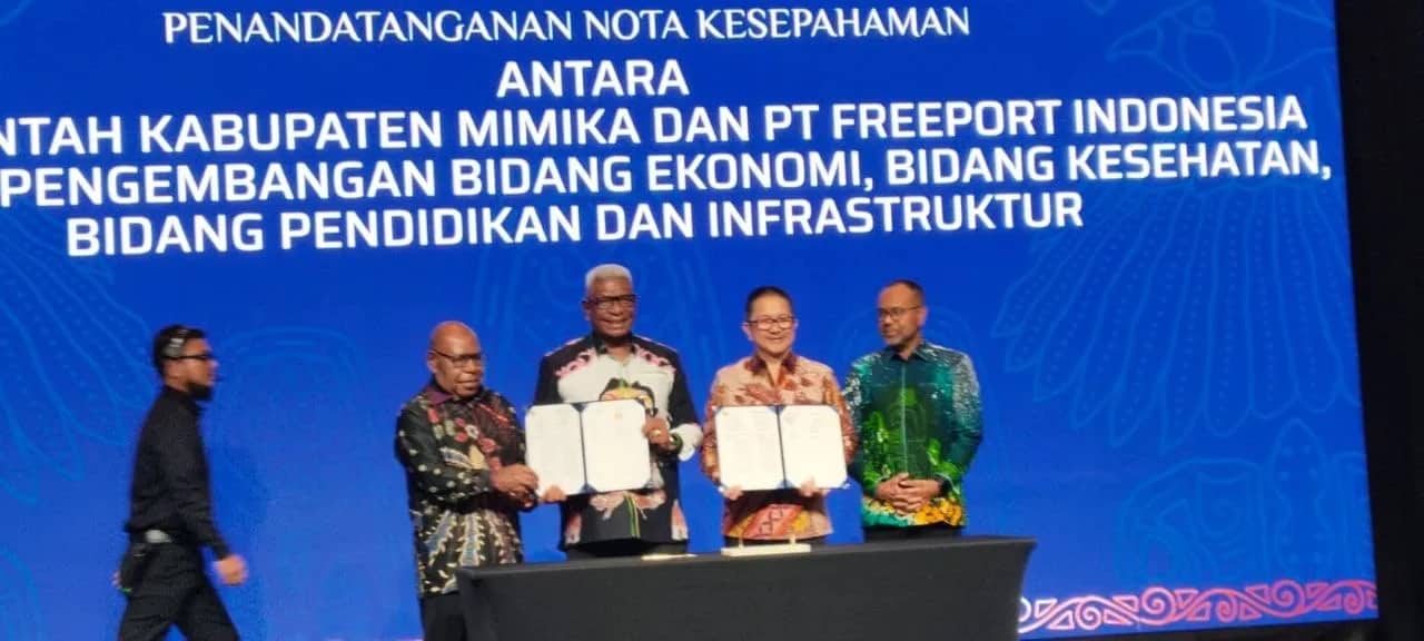 Ilustrasi berita Mimika: Pemkab Mimika, Freeport, dan YPMAK Tandatangani MoU, Bupati JR : Karena Selama Ini Program Pembangunan Jalan Sendiri-sendiri