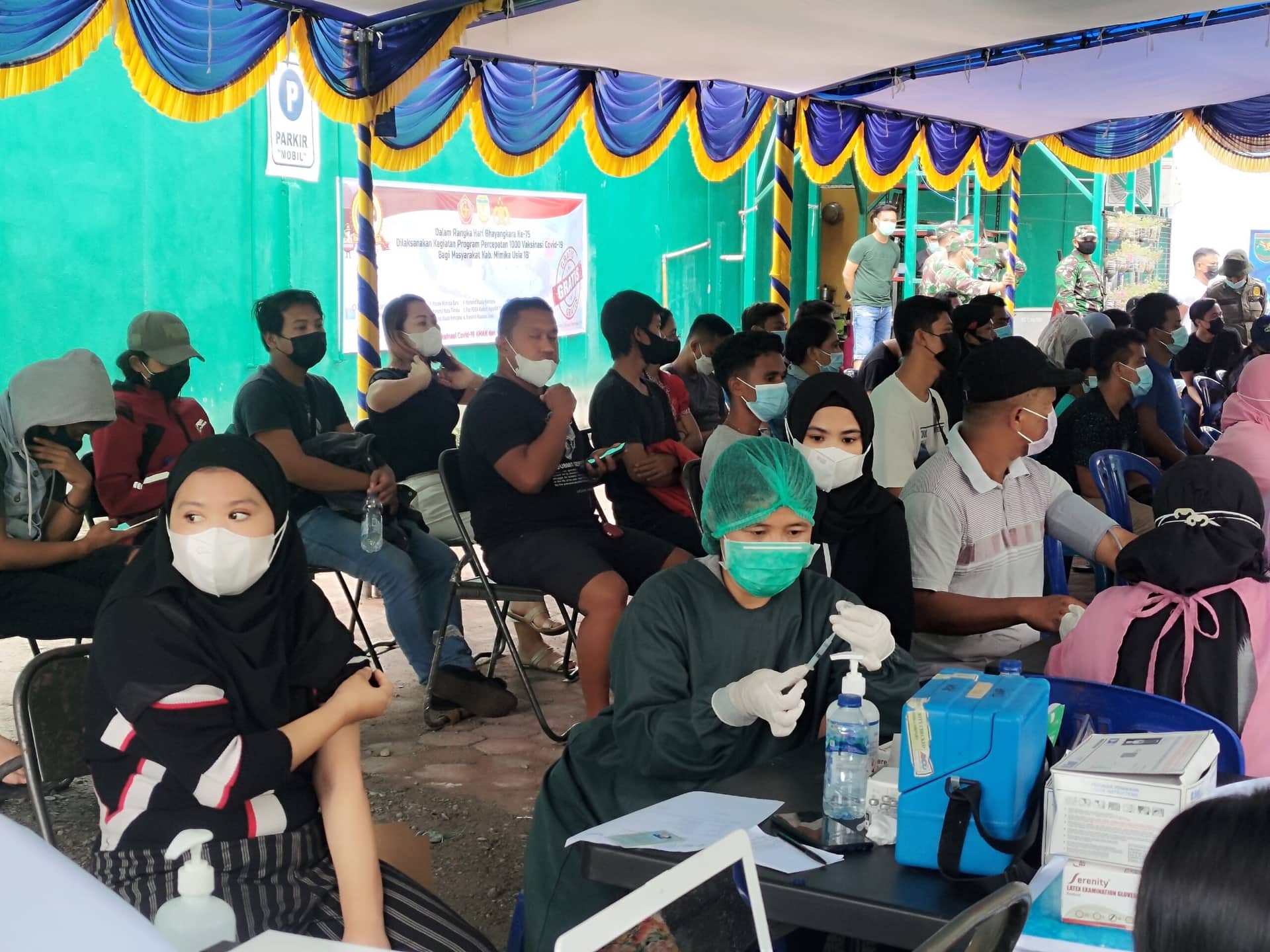 Ilustrasi berita Mimika: Rumkitban Timika Ikut Sukseskan Serbuan Vaksinasi Nasional, Sehari Satu Juta Orang