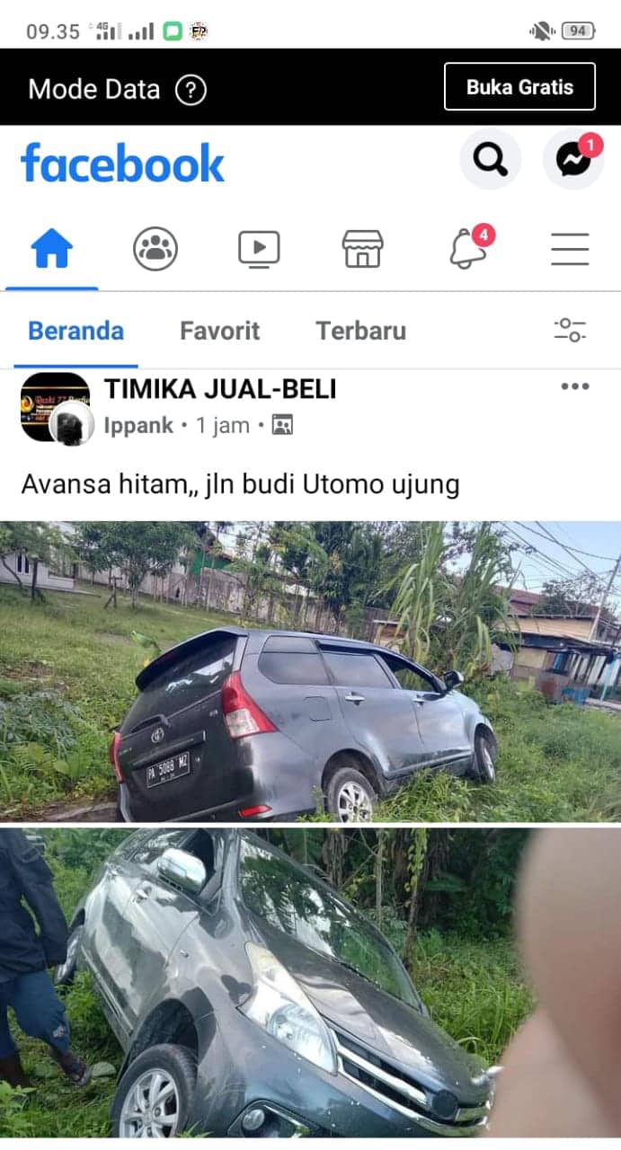 Ilustrasi berita Mimika: Tanpa Penumpang, Toyota Avanza Hitam Ditemukan Nyungsep, Plat Kendaraan Pemda?