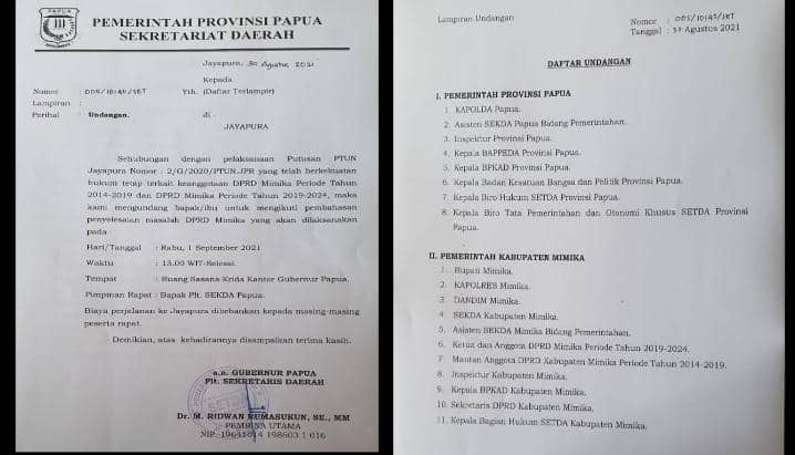Ilustrasi berita Mimika: Akhirnya, Gubernur Papua dan DPRD Mimika Periode 2014-2019 Bahas Putusan PTUN di Jayapura
