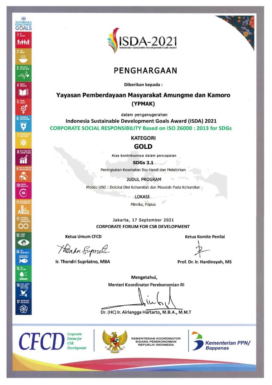 Ilustrasi berita Mimika: YPMAK Raih Dua Penghargaan di Ajang Indonesia Sustainable Development Goals Award 2021