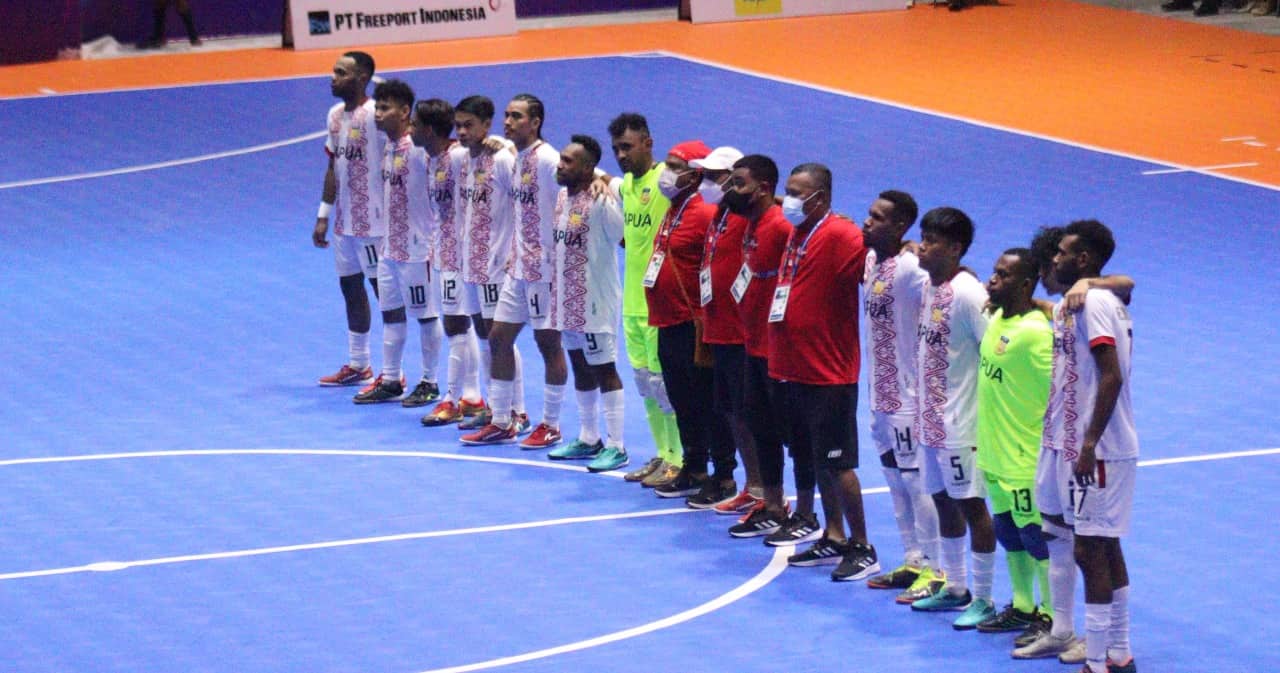 Ilustrasi berita GEBYAR PON PAPUA: Hajar Kepri 6-3, Tim Futsal PON "Cenderawasih" Papua "Terbang" ke Semifinal
