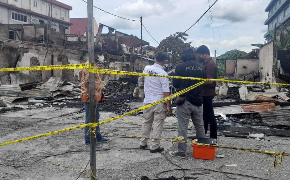Ilustrasi berita Mimika: 11 Bangunan Rusak, Total Kerugian Rp 1,5 Miliar, Tim Labfor Polda Papua Olah TKP Kebakaran Samping Diana Mall Timika