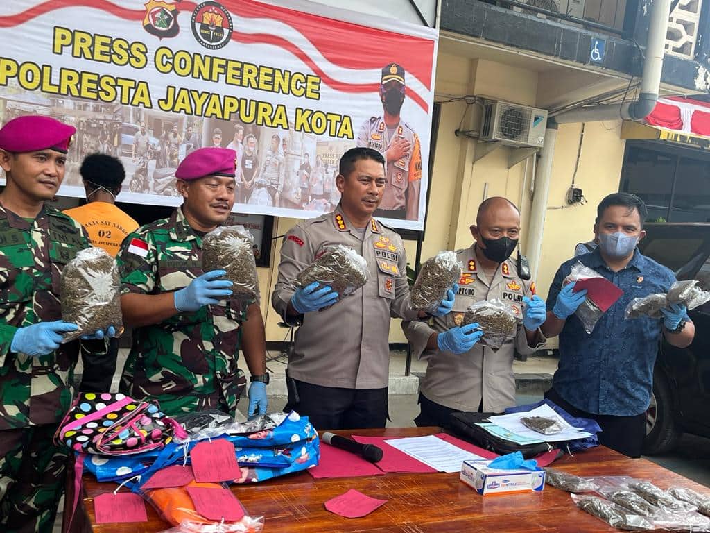 Ilustrasi berita Papua: Tersangka Pemilik 10 Bungkus Ganja Diamankan di Perbatasan RI-PNG