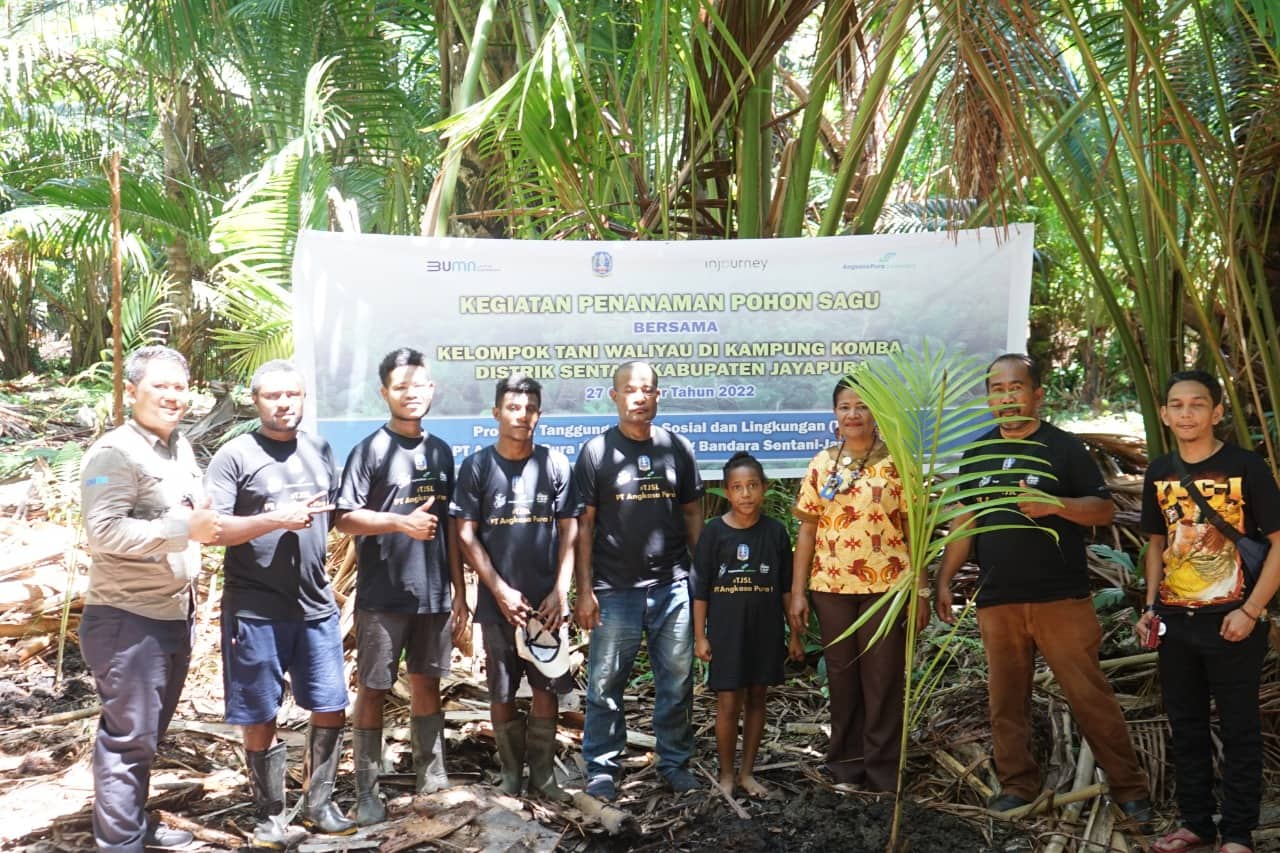 Ilustrasi berita Papua: PT Angkasa Pura I Bersama Dinas Perkebunan Kabupaten Jayapura Tanam Pohon Sagu