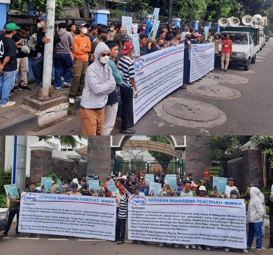 Ilustrasi berita Mimika: Geruduk Mabes Polri dan Kejagung, Massa Desak Polisi Tangkap Sejumlah Oknum Pemfitnah Plt Bupati Mimika