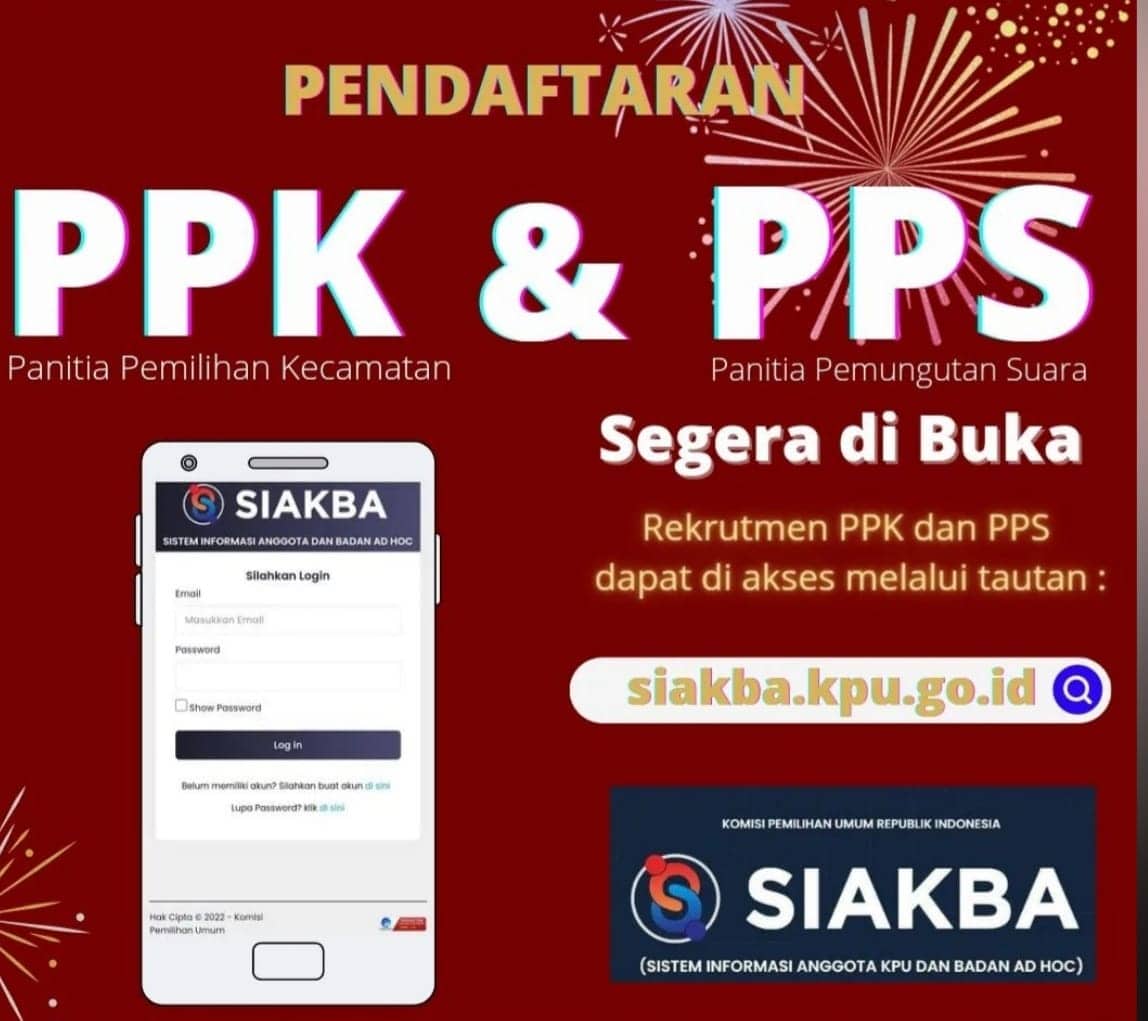 Ilustrasi berita Mimika: KPU Mimika Segera Buka Pendaftaran PPK dan PPS untuk Pemilu 2024 Melalui Aplikasi SIAKBA