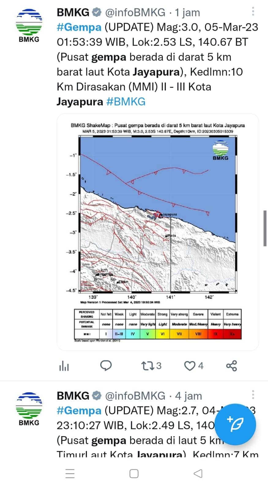 Ilustrasi berita JAYAPURA: Warga Masih Asyik Tidur, Minggu Dinihari Dua Gempa Bumi Guncang Jayapura