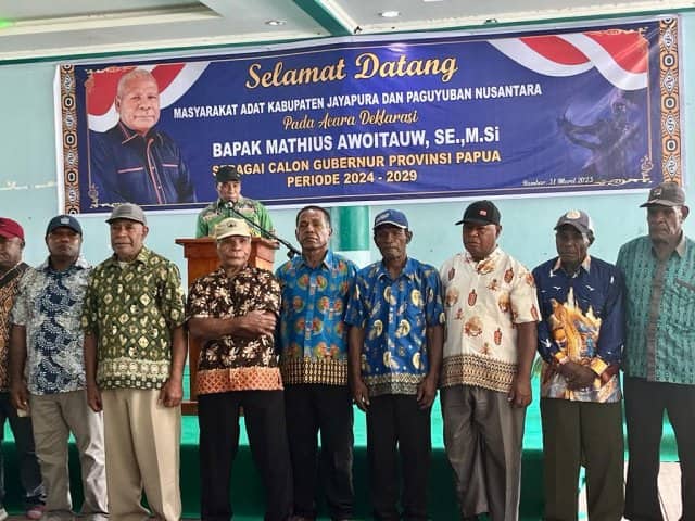 Ilustrasi berita Papua: Dewan Adat dan Paguyuban Nusantara Deklarasikan Mathius Awoitauw Sebagai Calon Gubernur Papua