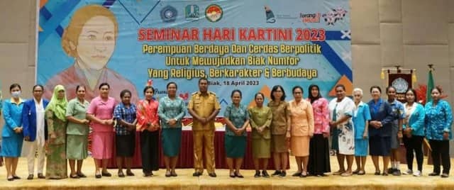 Ilustrasi berita Papua: Seminar Hari Kartini ke - 144, Bupati Biak Numfor Minta Perempuan Cerdas Berpolitik