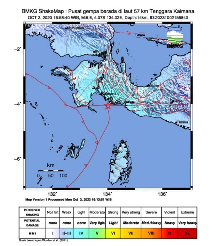 Ilustrasi berita Papua: Kaimana Diguncang Gempa 5,3 Magnitudo, BMKG: Dipicu Tarera Aiduna