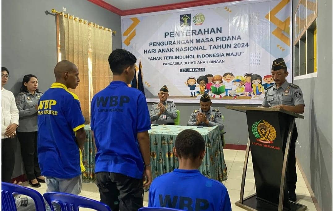 Ilustrasi berita Papua: Peringati HAN 2024, Empat Anak Binaan Lapas Kelas II B Merauke Dapat Remisi
