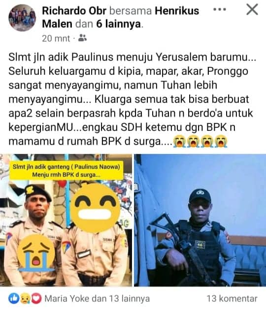 Ilustrasi berita Mimika: Korban Tewas Laka Tunggal di Jalan Cendrawasih Timika Ternyata Anggota Polres Mimika