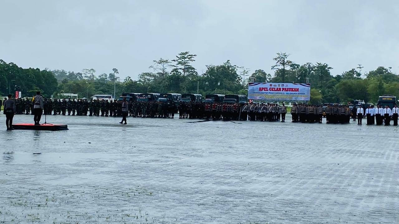 Ilustrasi berita Mimika: Jelang Pilkada Serentak 2024, Polres Mimika Apel Gelar Pasukan Operasi Mantap Praja Cartenz II 2024