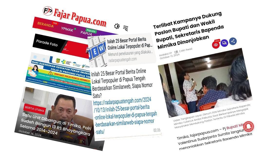 Ilustrasi berita Mimika: Hasil Perangkingan Similarweb, Situs Fajarpapua.com Raih Nomor 1 di Papua Tengah, Ini Daftarnya…