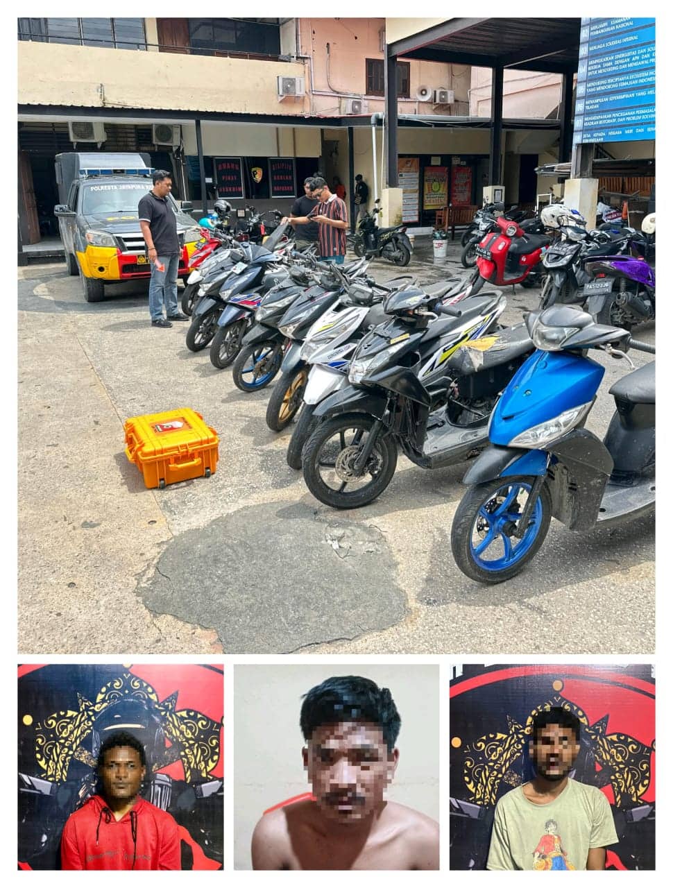 Ilustrasi berita JAYAPURA: Tiga Anggota Sindikat Curanmor Dibekuk, Polisi Amankan 10 Sepeda Motor