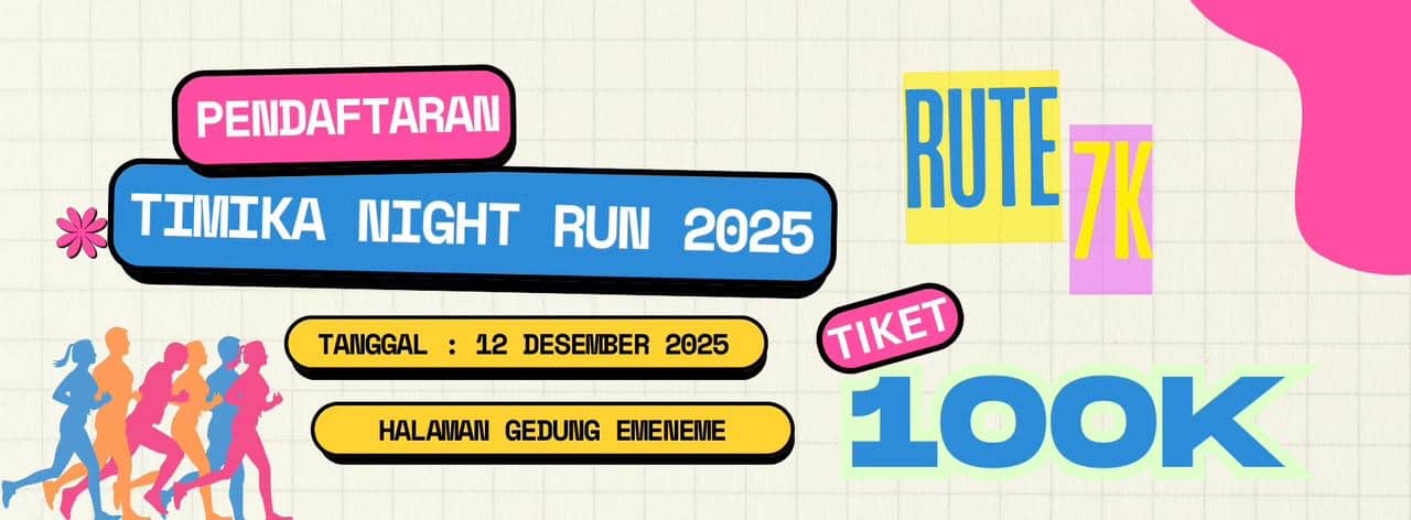 Ilustrasi berita Mimika: 1000 Tiket Timika Night Run 3 Ludes Kurang dari 15 Menit, Panitia Ucapkan Terima Kasih