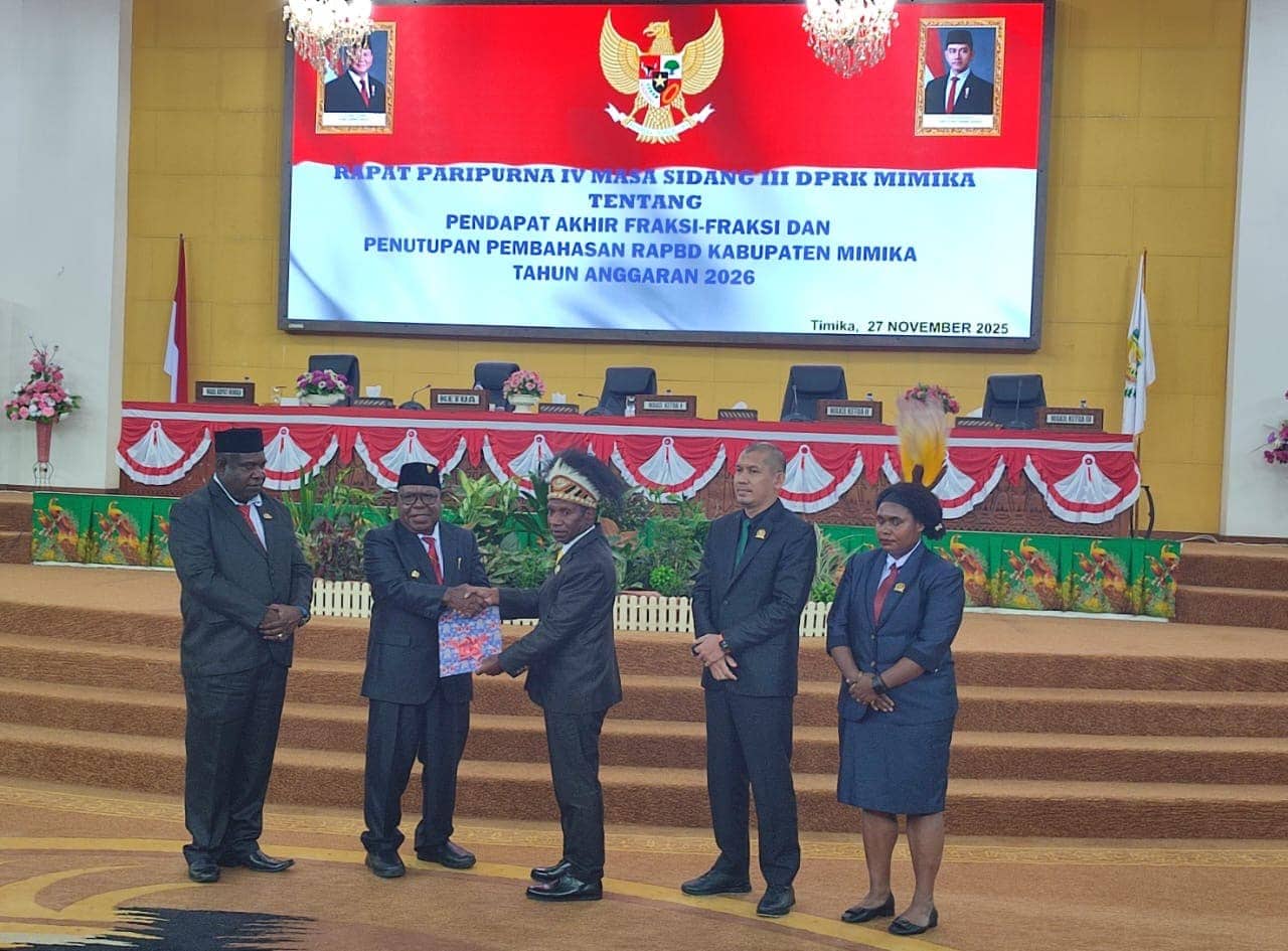 Ilustrasi berita Mimika: Diterima Semua Fraksi, DPRK Mimika Tetapkan APBD Mimika Tahun Anggaran 2026 Sebesar Rp 5,6 Triliun