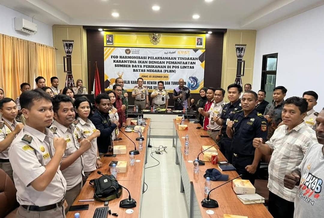 Ilustrasi berita BERITA UTAMA: Optimalisasi Pengawasan Perikanan di PLBN, Karantina Papua Selatan Gelar FGD Perbatasan RI–PNG