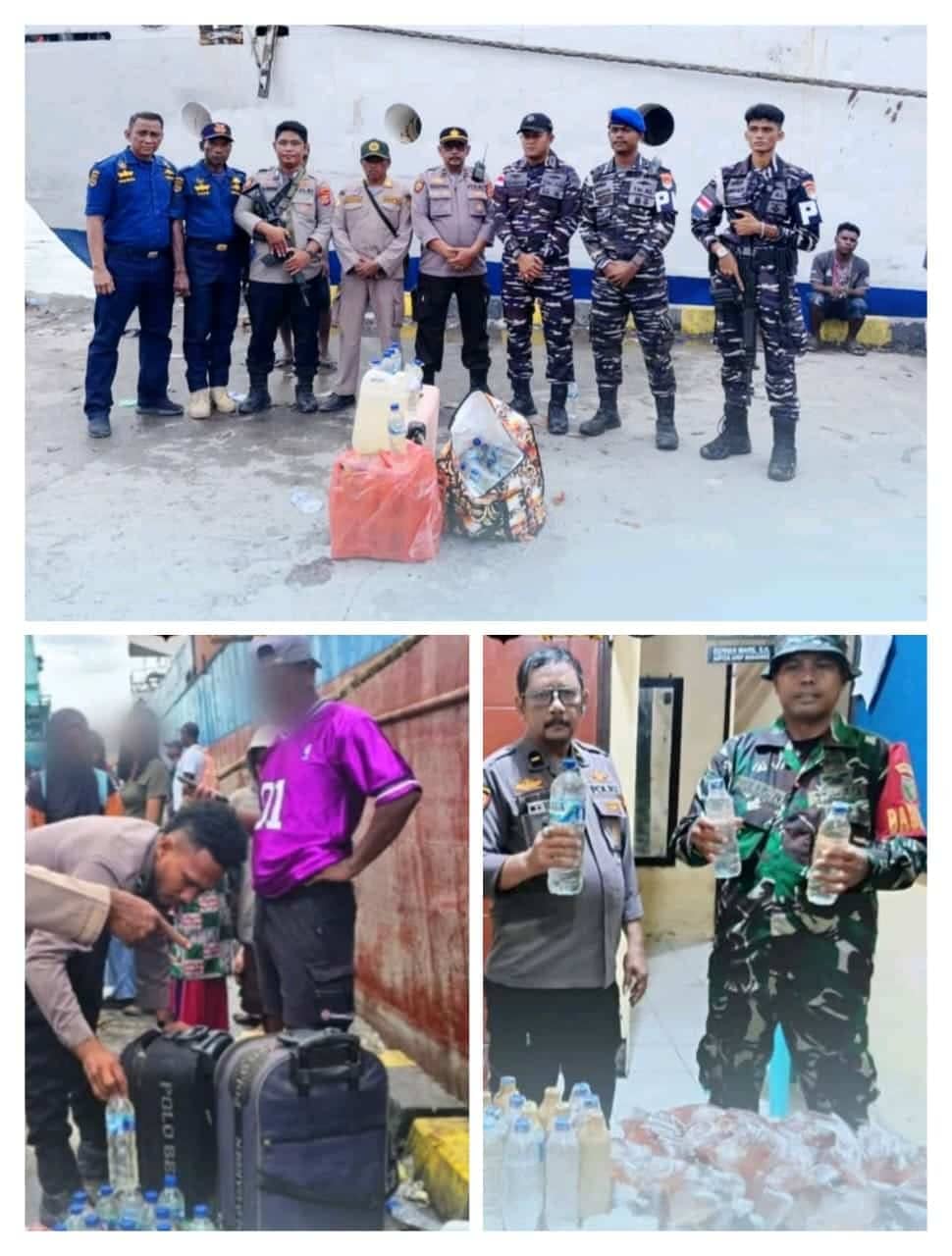 Ilustrasi berita Mimika: Razia Penumpang KM Sirimau dan KM Tatamailau, Polres Mimika Amankan Ratusan Liter Miras Ilegal di Pelabuhan Pomako