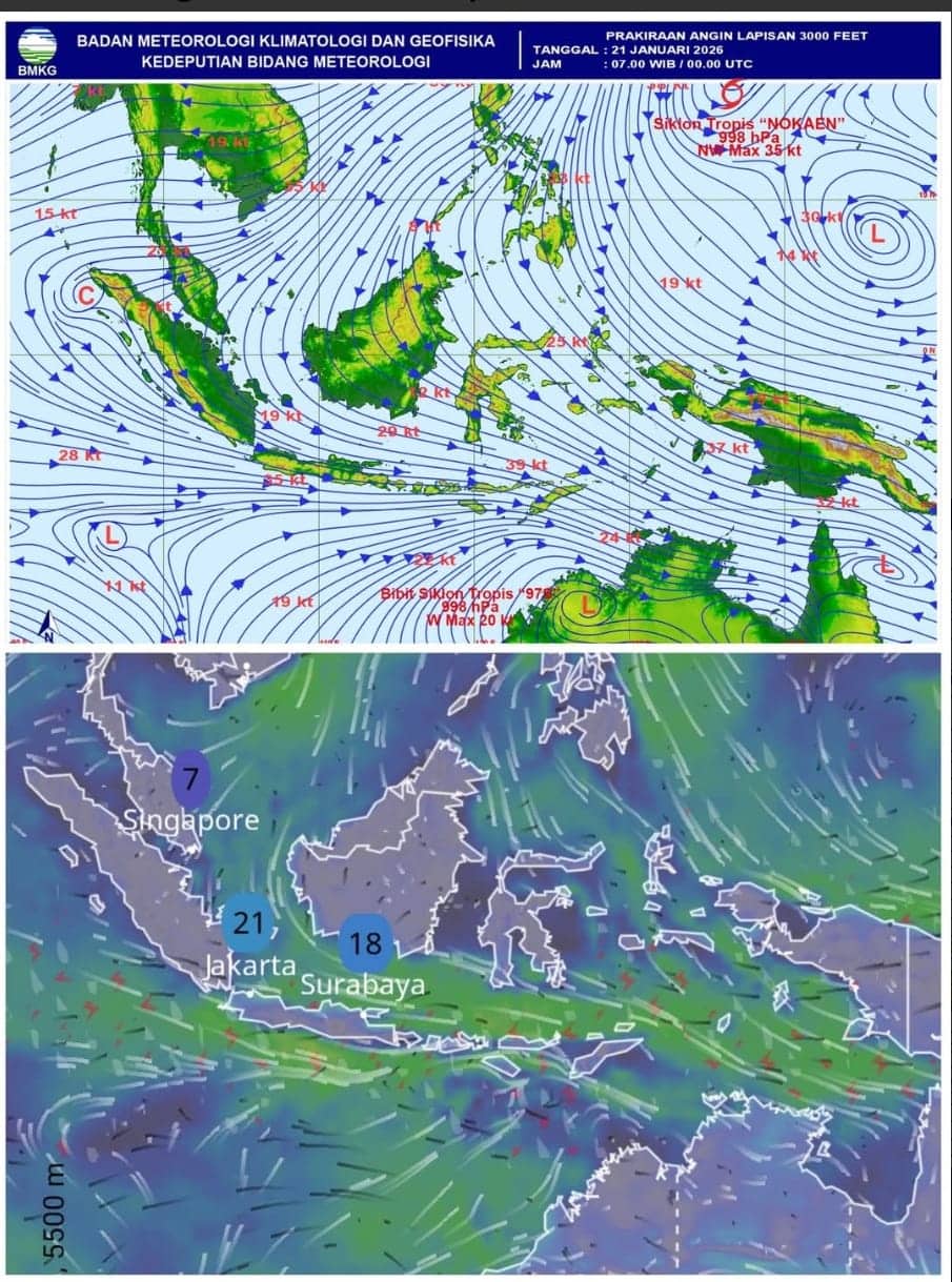 Ilustrasi berita Mimika: BMKG Peringatkan Angin Kencang dan Gelombang Tinggi di Laut Arafura pada 21 Januari 2026