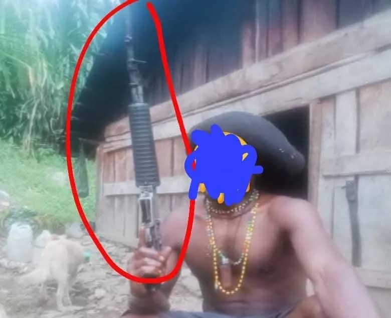 Senjata yang diklaim ditemukan TPNPB OPM di wilayah Puncak Jaya.