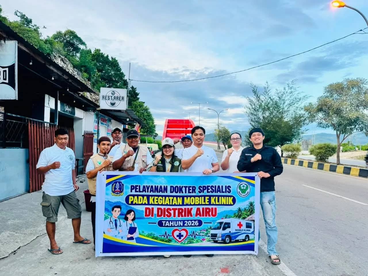 Tim Jangkar Sehat saat diberangkatkan menuju Distrik Airu dan Kampung Pagai, Kabupaten Jayapura.