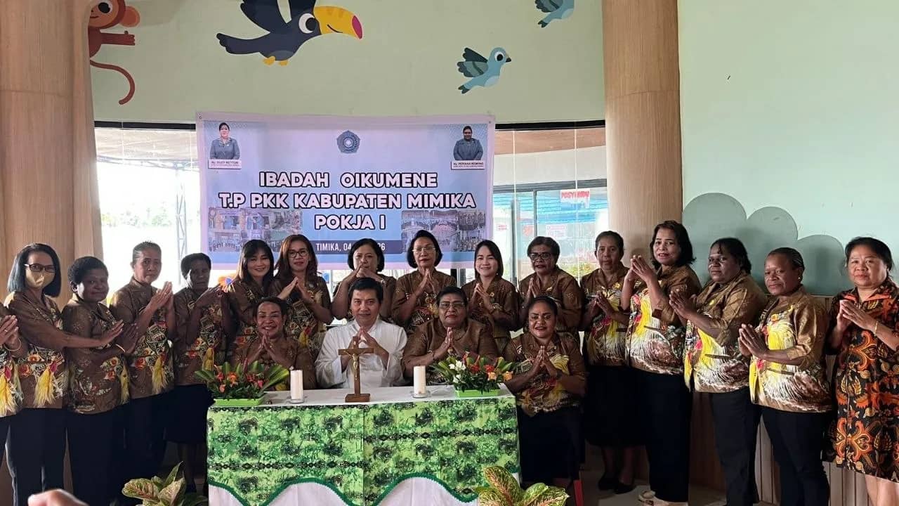 Doa bersama lintas iman TP PKK Mimika