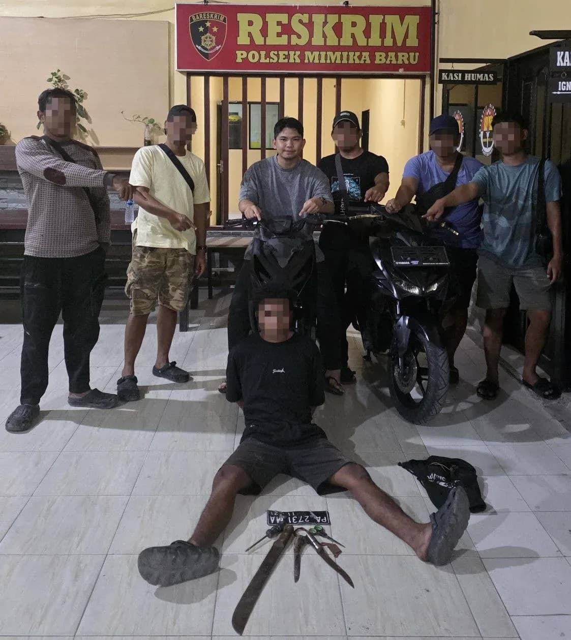 Pelaku dan barang bukti yang diamankan