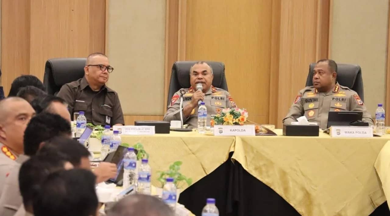 Kapolda Papua Tengah Brigjen Pol Jermias Rontini memimpin Anev Sistem Pengamanan Objek Vital Nasional PT Freeport Indonesia di Timika, Kabupaten Mimika, Selasa (14/8).