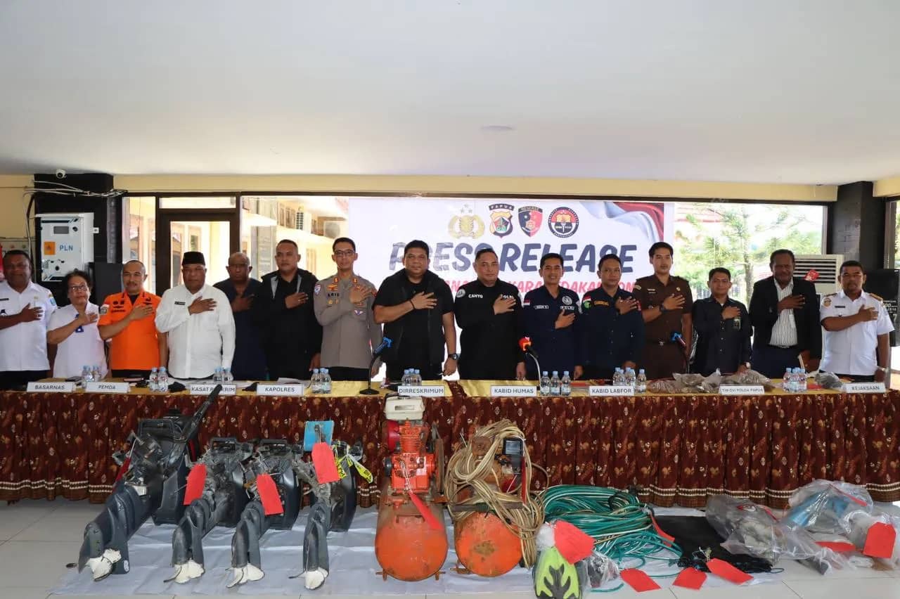 Pers rilis terkait kasus ledakan mortir bekas peninggalan dunia II di Biak