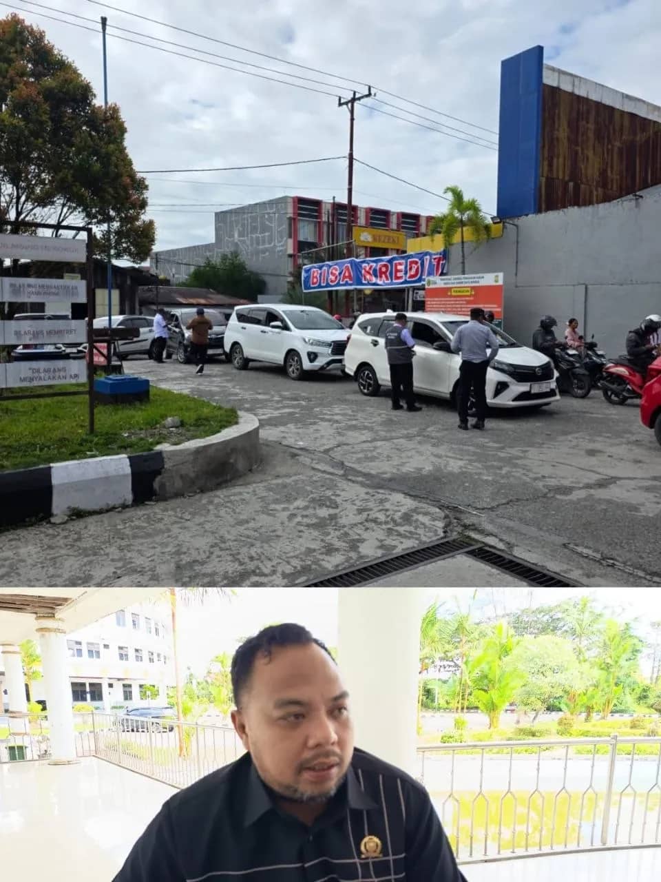 Suasana sidak yang dilakukan oleh Tim dari Pemda Mimika dan Instansi terkait di SPBU di Timika, Rabu (15/7).