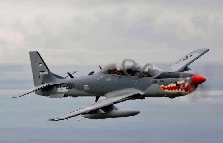 Super Tucano pesawat tempur ringan milik TNI AU