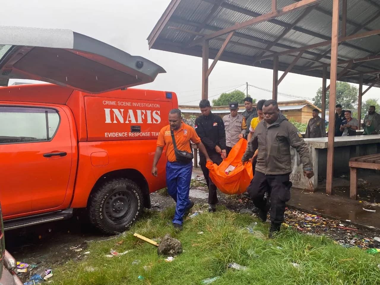 Jenazah mahasiswa berinisial ND (27) ditemukan di kawasan Pasar Lama Sentani, Kabupaten Jayapura, Jumat (9/10/2026).