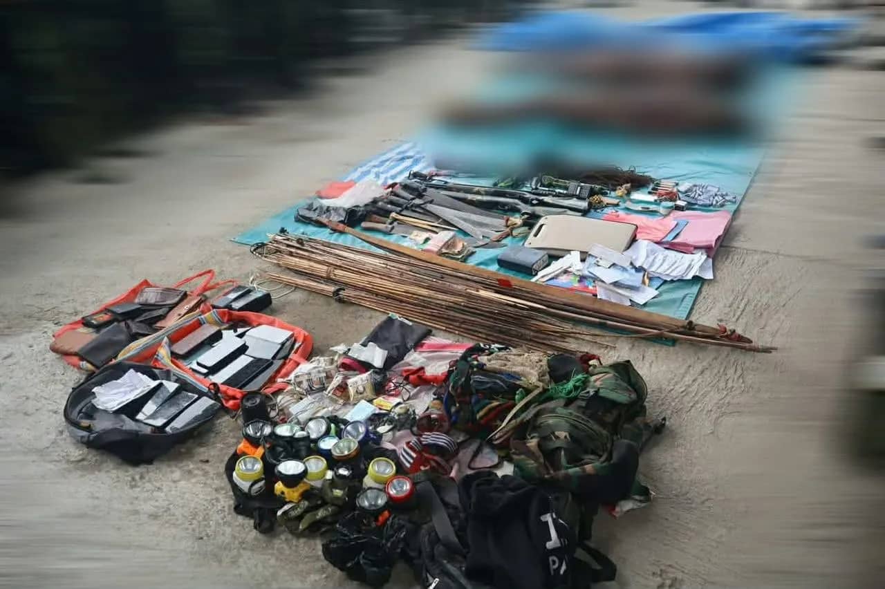 Barang bukti yang diamankan Koops TNI Habema saat kontak tembak di Nduga