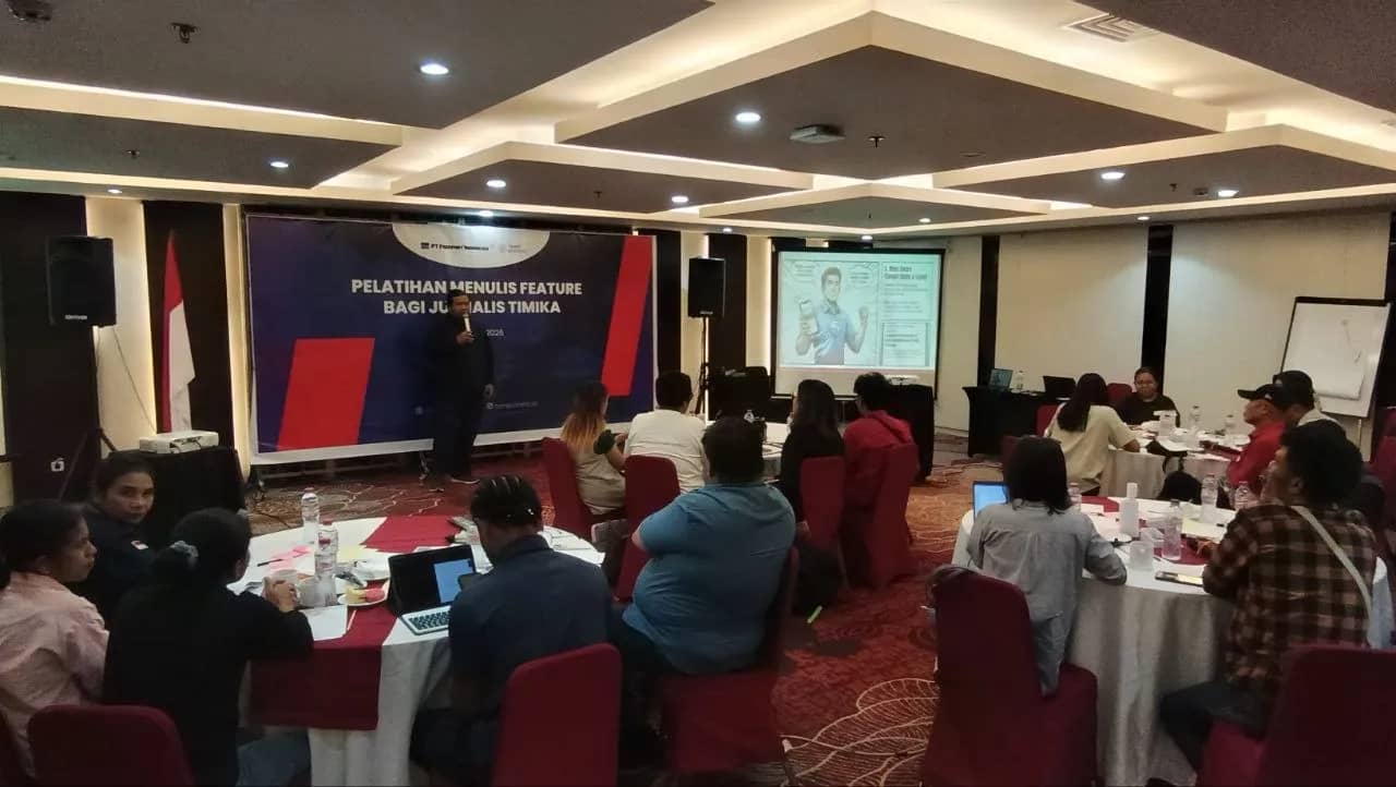 Salah satu pemateri dari Tempo Institute saat menyampaikan materinya.