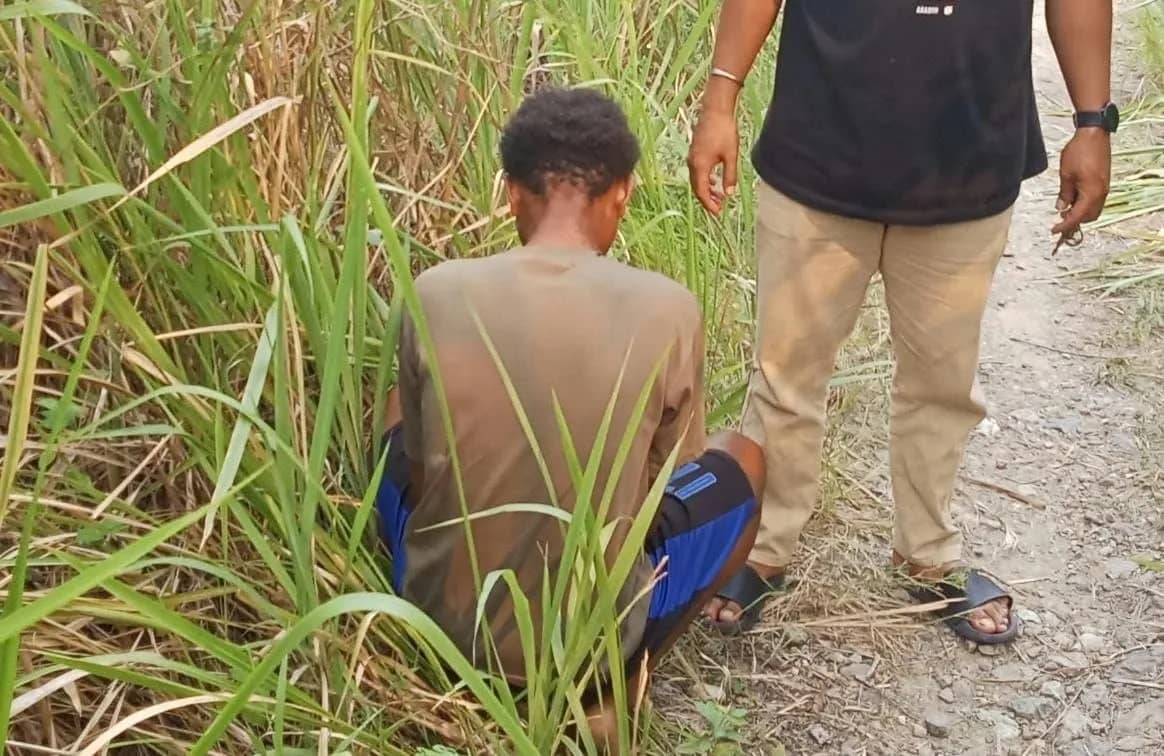 Pelaku penganiayaan saat diamankan polisi