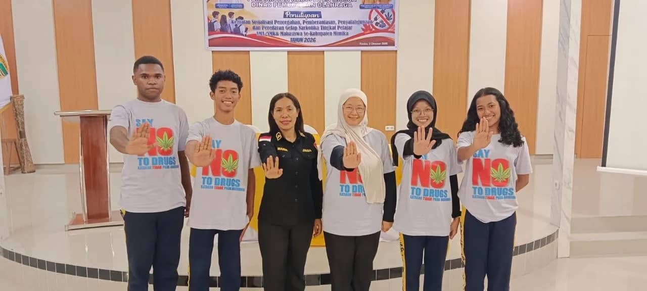 Pelajar Mimika komitmen katakan tidak pada narkoba.