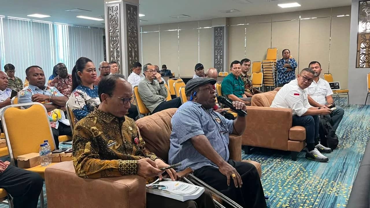 Suasana seminar Pemanfaatan Tailing di Aula Kantor Bappeda Mimika.