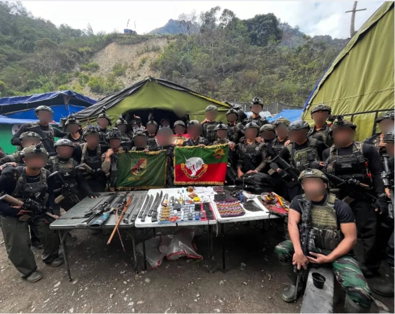 Barang bukti yang diamankan personel Satgas Koops TNI Habema.