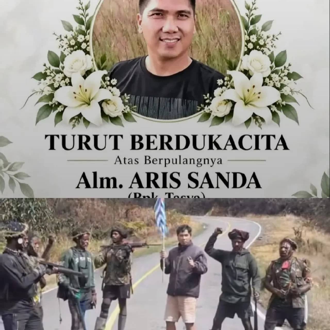 Almarhum Aris Sanda dipaksa mendukung kemerdekaan Papua sebelum ditembak.
