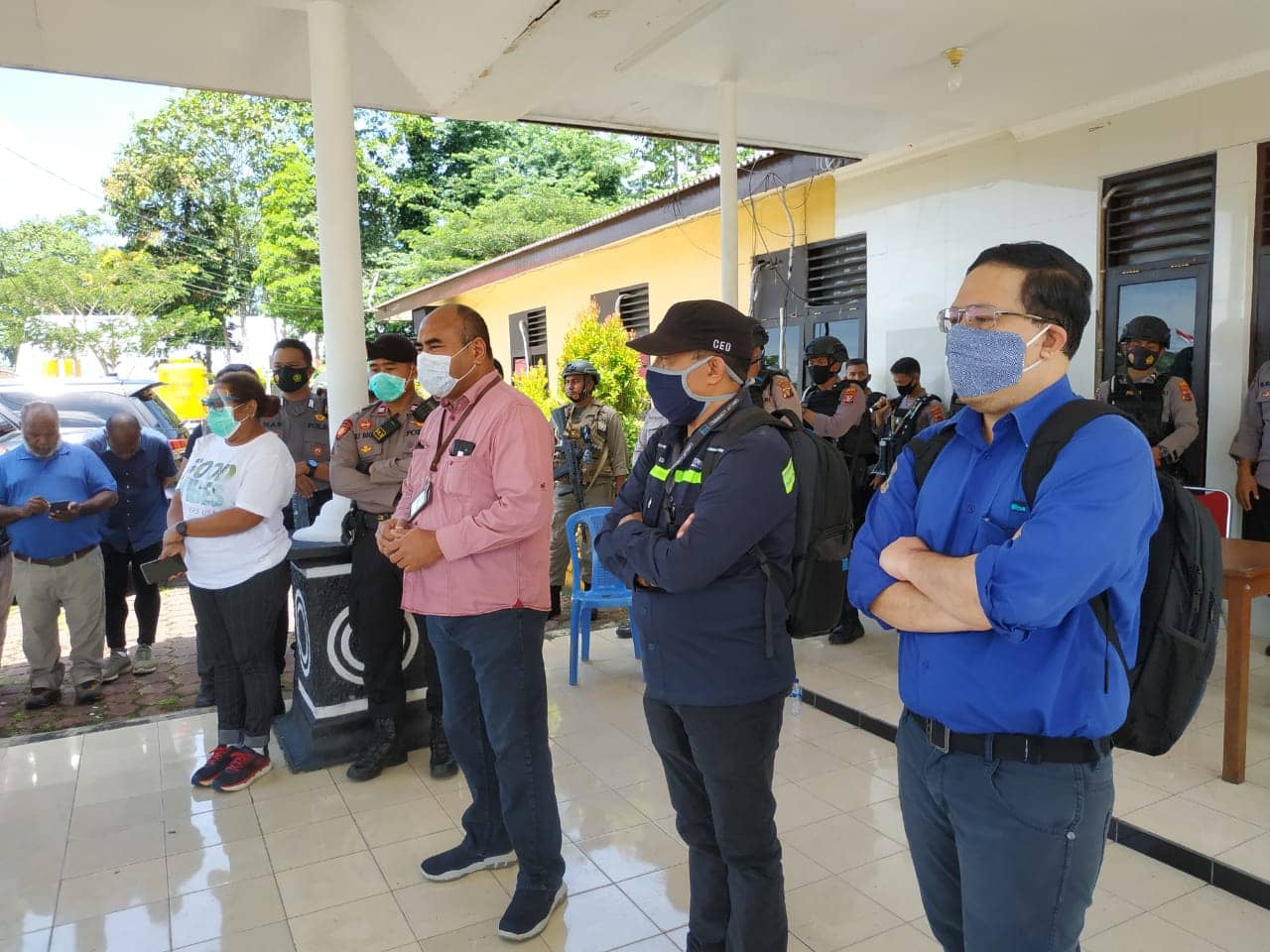 Perwakilan Freeport saat bertemu para pendemo