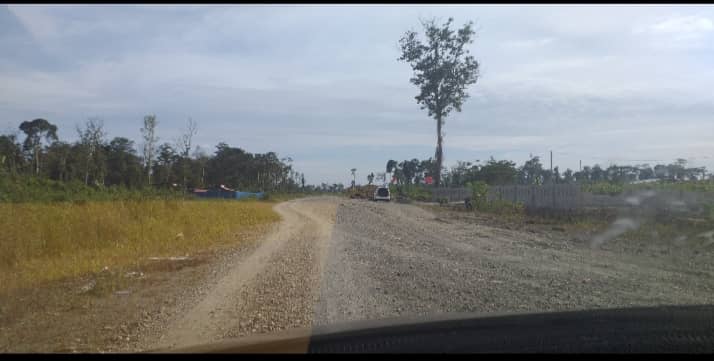 Jalan Irigasi-Brigif yang belum ada pengerjaan lanjutan.