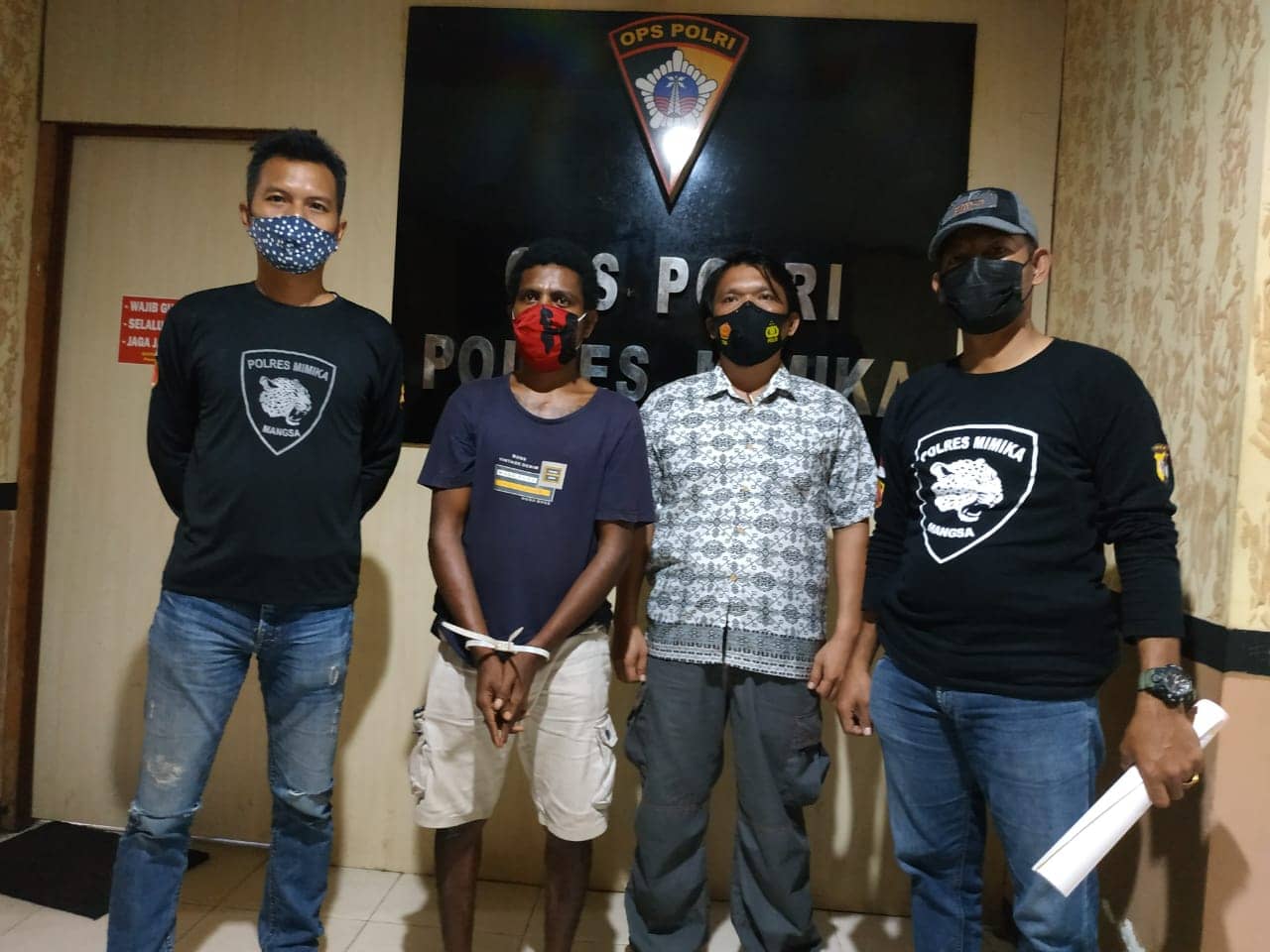 Pelaku penikaman dibekuk aparat Polres Mimika.