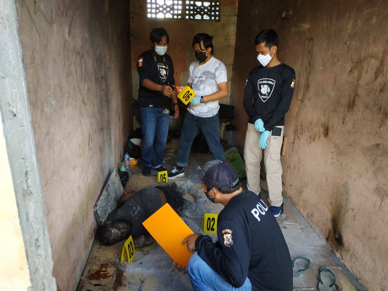 Jenazah saat ditemukan