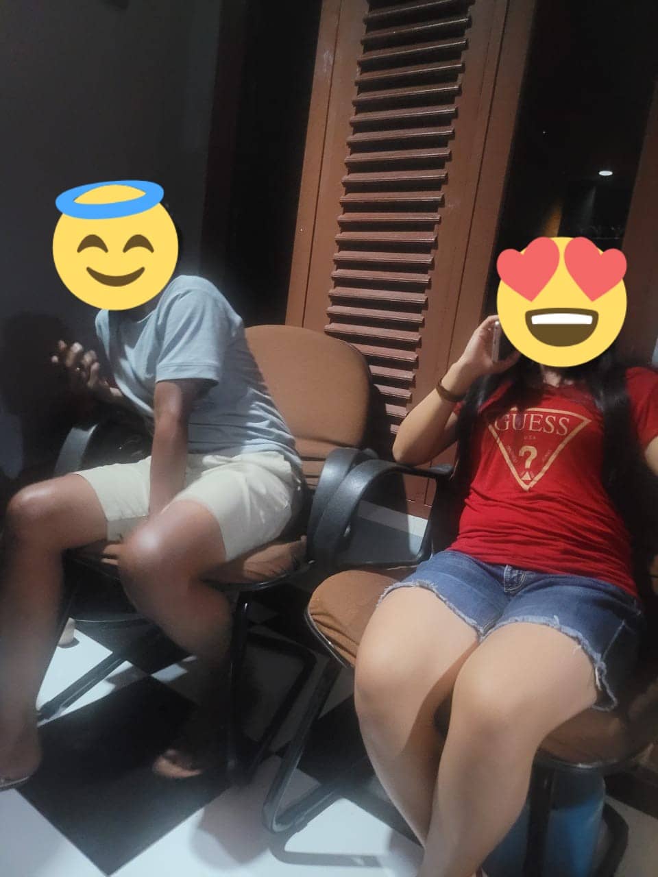 Saat ditangkap bersama ibu guru