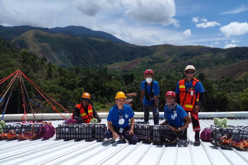 Kembang api yang disiapkan untuk acara pembukaan PON Papua